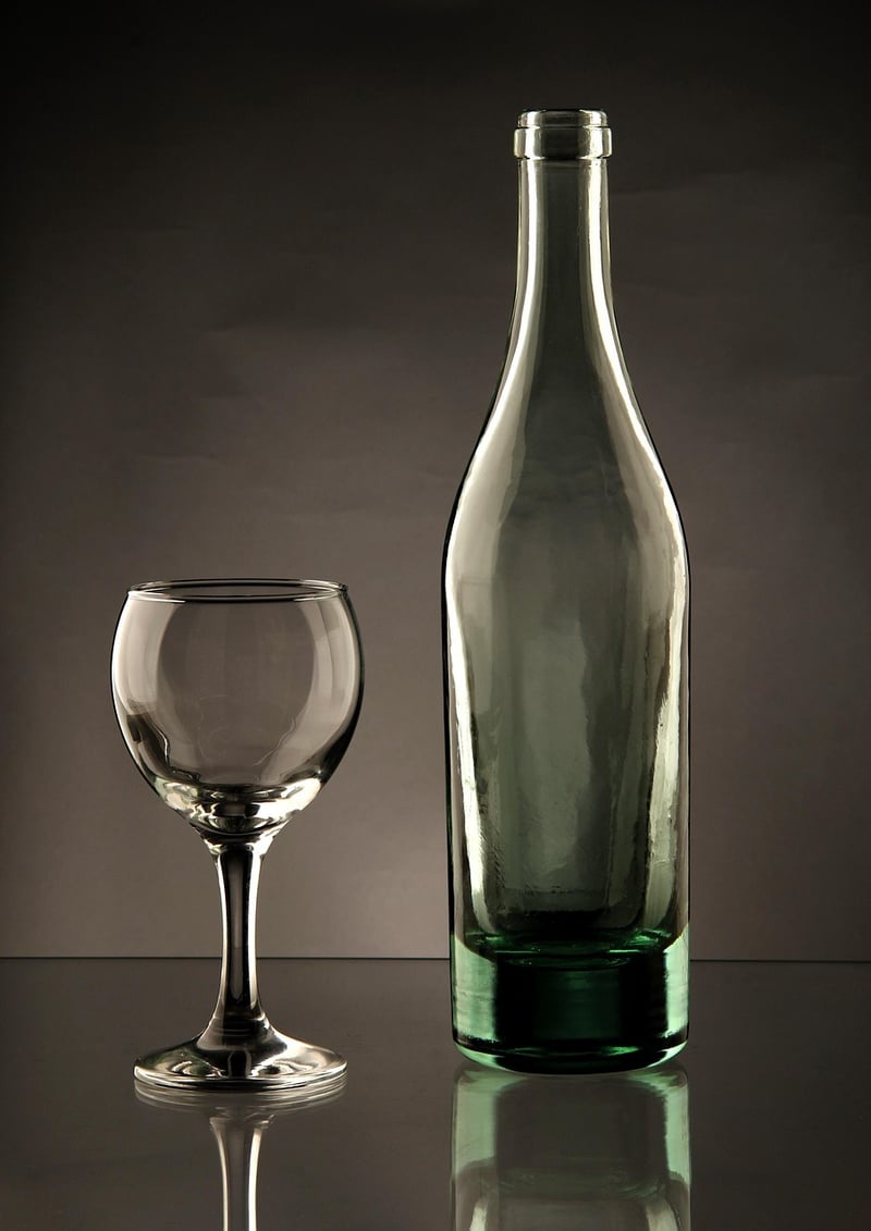 Upcycled glass bottle lamps